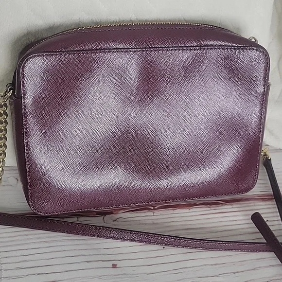 Michael Kors Women's Burgundy Crossbody Bag - Picture 5 of 8